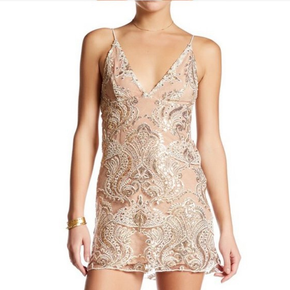 Free People Sequin Night Shimmers Dress